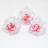 Clear Double 20 Sided Dice