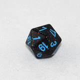 Speckled Blue Stars 20 Sided Dice