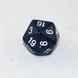 Speckled Stealth 20 Sided Dice