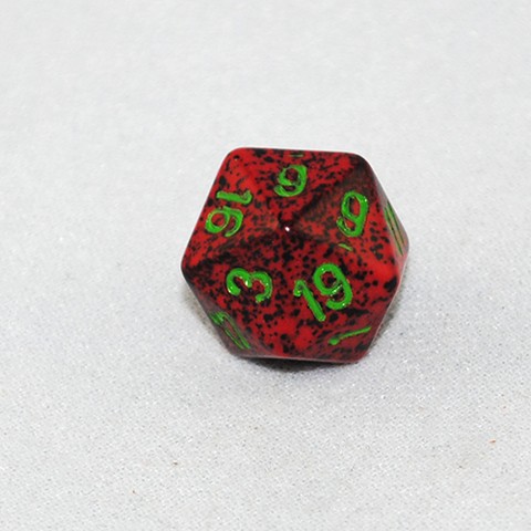 Speckled Strawberry 20 Sided Dice