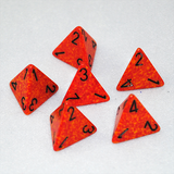 Speckled Fire 4 Sided Dice