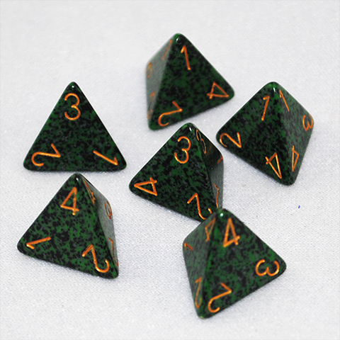 Speckled Golden Recon 4 Sided Dice