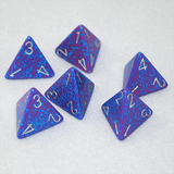 Speckled Silver Tetra 4 Sided Dice