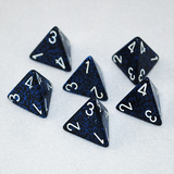 Speckled Stealth 4 Sided Dice
