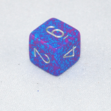 Speckled Silver Tetra 6 Sided Dice