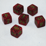 Speckled Strawberry 6 Sided Dice