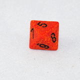 Speckled Fire 8 Sided Dice