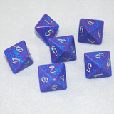 Speckled Silver Tetra 8 Sided Dice