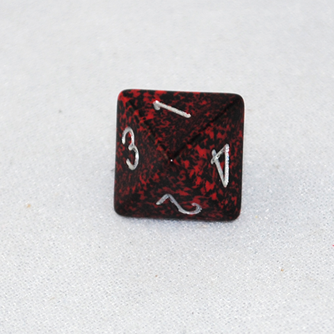 Speckled Silver Volcano 8 Sided Dice