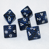 Speckled Stealth 8 Sided Dice