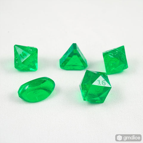 5-Piece Zocchi Originals Gamescience Dice Set (Emerald GEM)