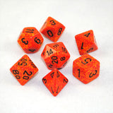 Set of 7 Speckled Fire Dice