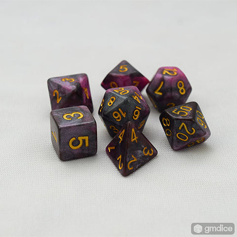 Purple Galaxy RPG Dice Set