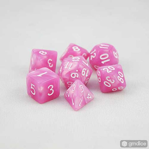 Pink Pearl RPG Dice Set
