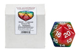 Limited Edition 55mm Rainbow Layered Countdown D20