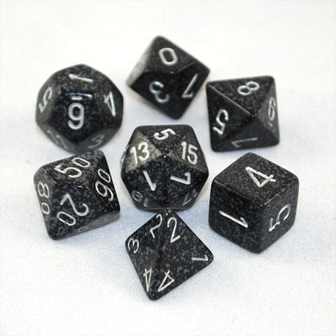 Set of 7 Speckled Ninja Dice