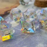 Prismatic Glass Dice Set