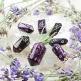 Oblivion Crystal Dice - Purple - With Lavender and Crystals