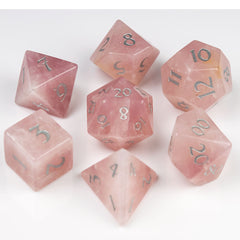 Rose Quartz Dice Set of Healing