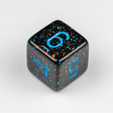 Speckled Blue Stars 6 Sided Dice