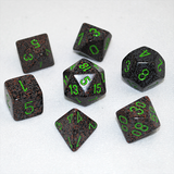 Set of 7 Speckled Earth Dice