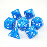 Set of 7 Speckled Water Dice
