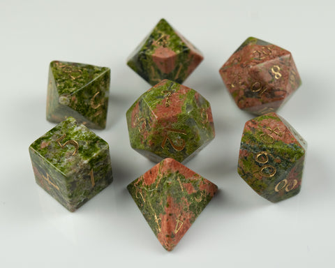 Unakite Dice Set of Balance